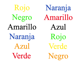 Lista de palabras en color de Recicla Inventa