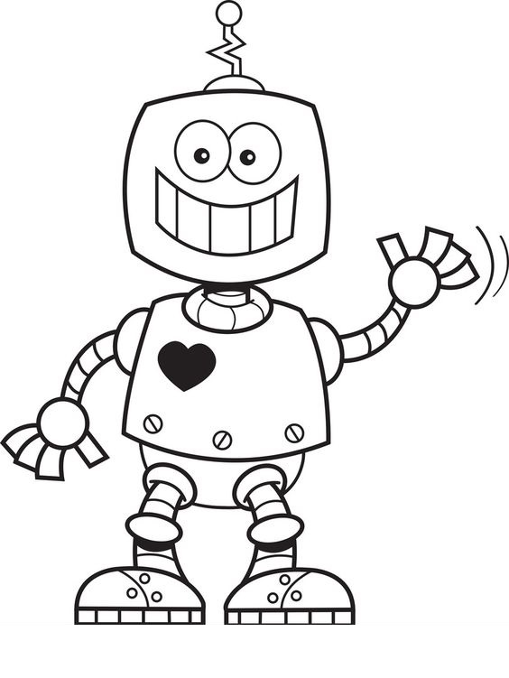 Tranh tô màu Robot 07