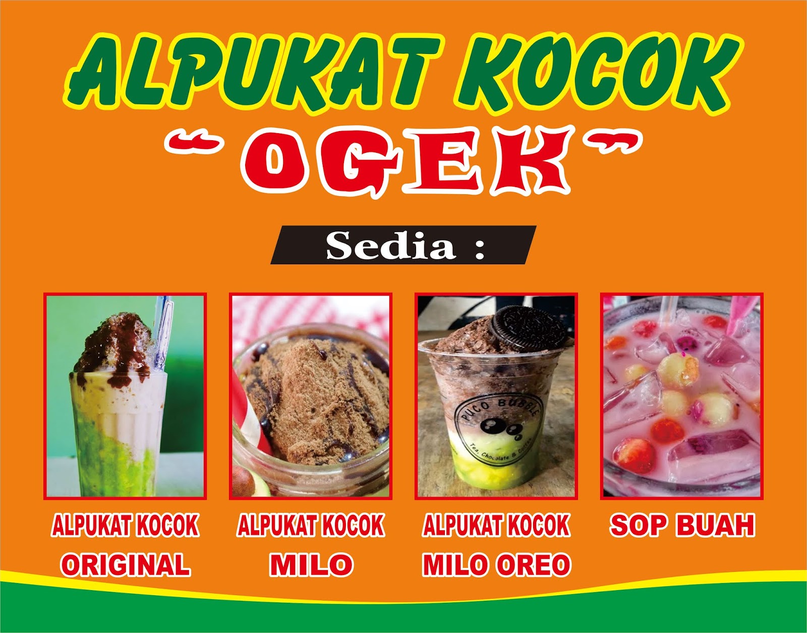 Gambar Banner Alpukat Kocok desain spanduk keren