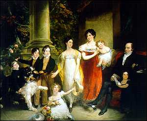 Nathan Rothschild and his family by William Hobday, 1821 