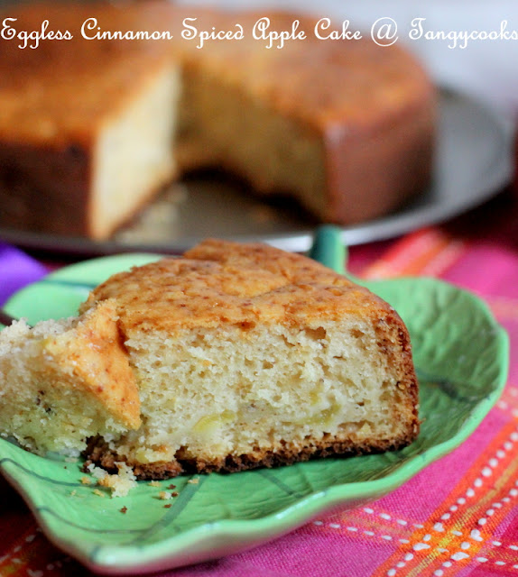 CONCOCTIONS OF A COOKAHOLIC !!! Eggless Apple Cinnamon Spiced Cake