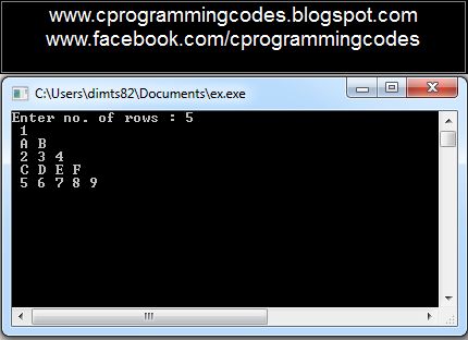 C Programming | Computer | Ms-Excel: Continue Character-Number Pyramid