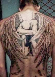 Desenho de tatuagem de asas