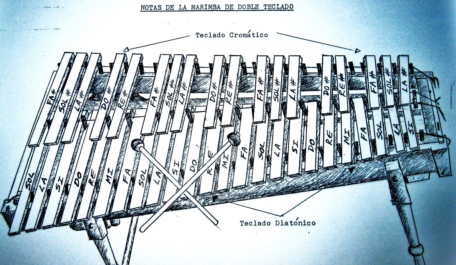 Marimba nicaragüense Nuestro piano de madera Notas y ejecución de la