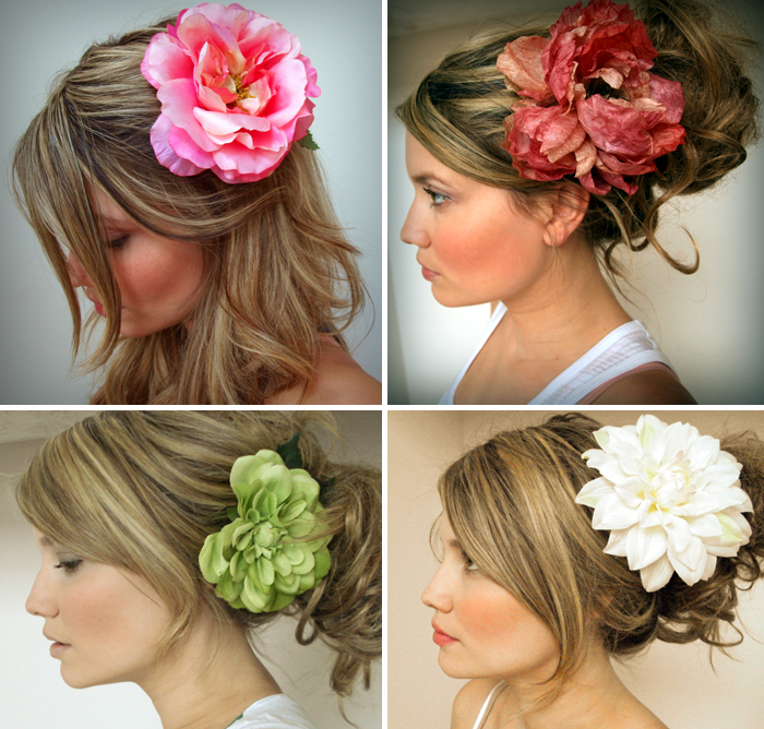 Hair Extensions Types Beautiful Flower Clips