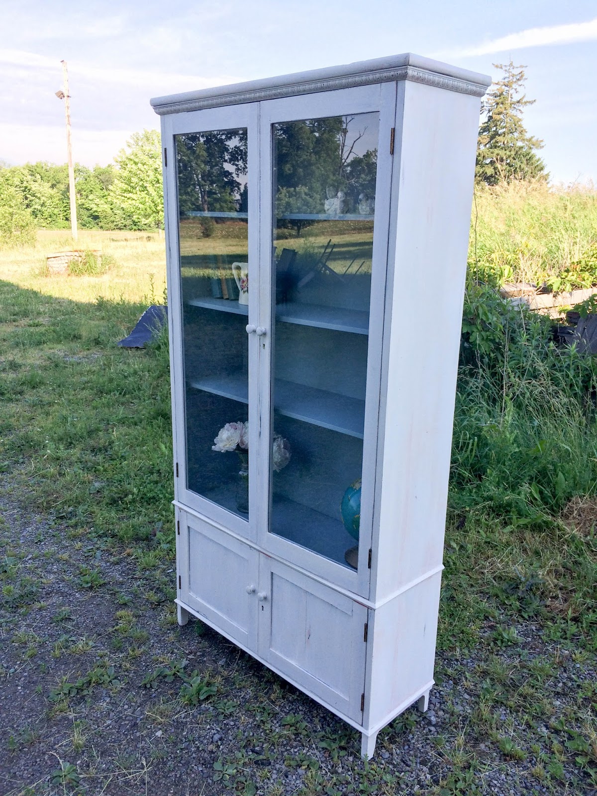 Laurel's Attic Vintage White Bookcase SOLD