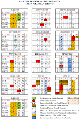 yang dapat anda gunakan khususnya untuk Guru dan umumnya untuk sekolah yang ada dilingkunga Kalender Pendidikan Tahun Pelajaran 2018/2019 Provinsi Banten