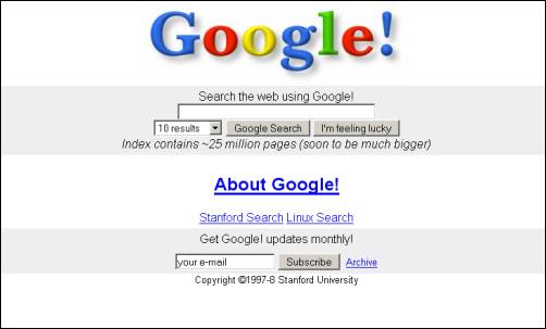 google home page design. original google homepage in 1997 home page design e