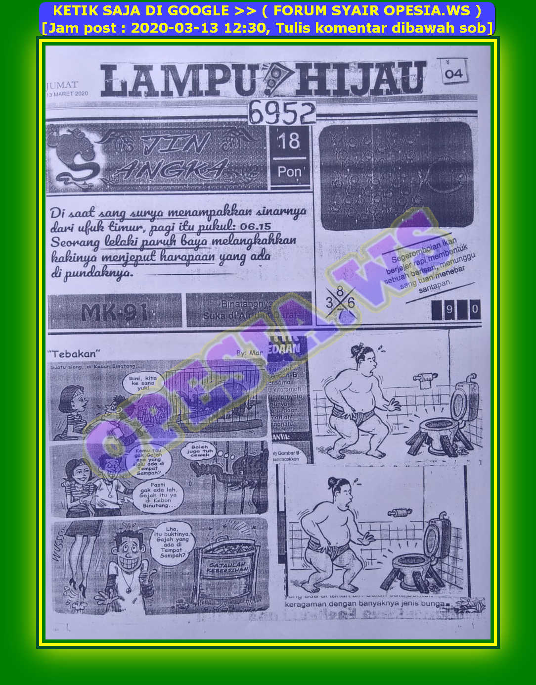 1 New Message Kode Syair Hongkong 13 Maret 2020 Forum Syair Togel Hongkong Singapura Sydney