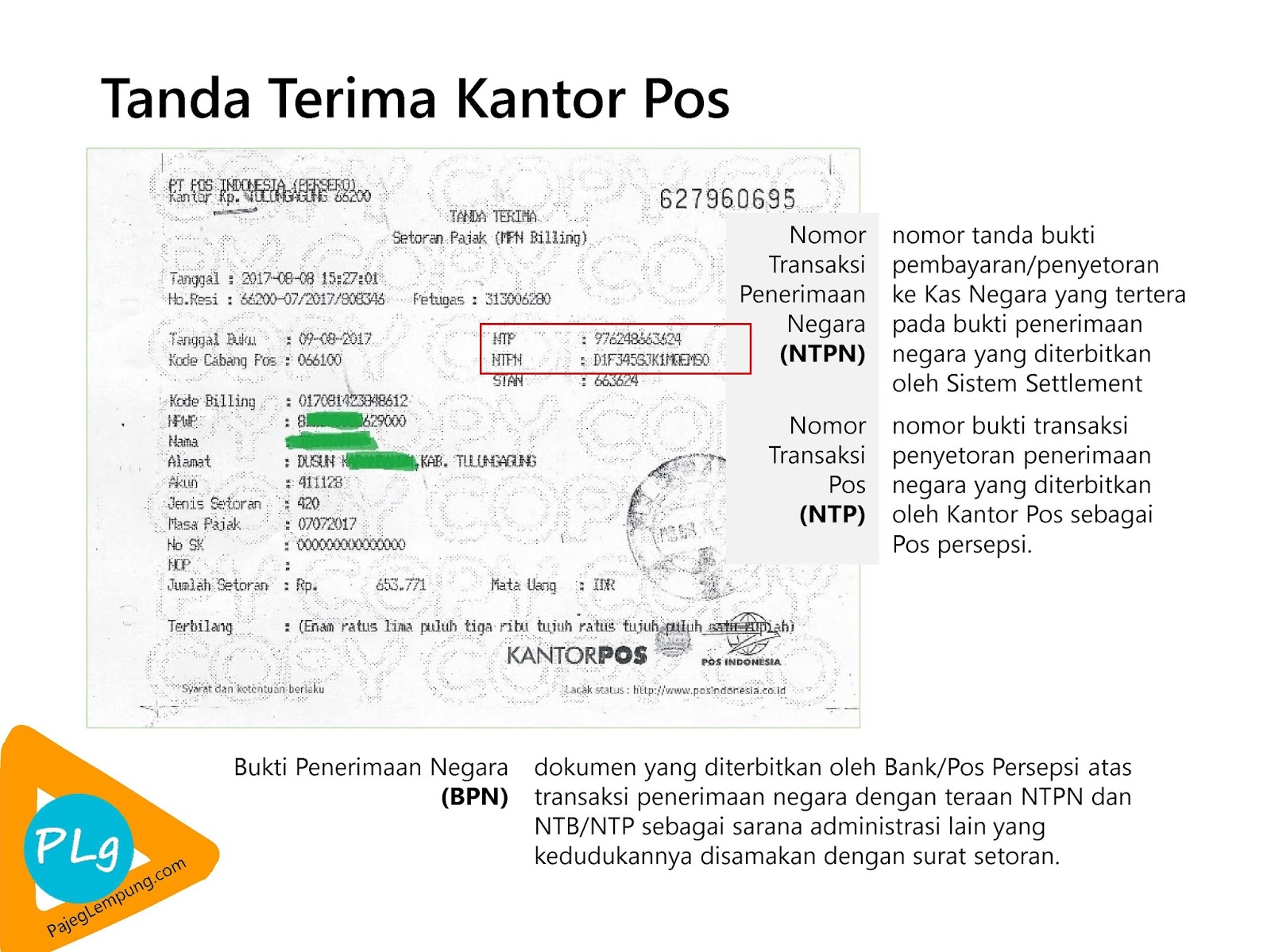 Bukti Pembayaran Pajak Yang Sah