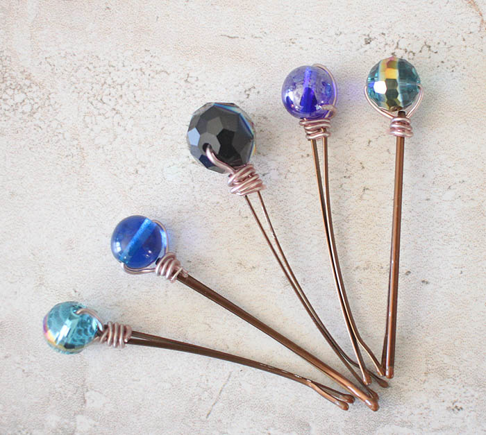 Wire Wrapped Beaded Hair Pins Diy Gina Michele