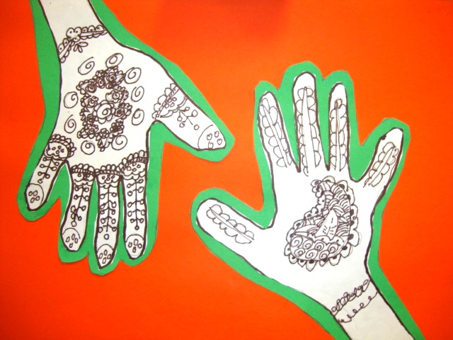 Thomas Elementary Art: 2nd Grade Henna Hands