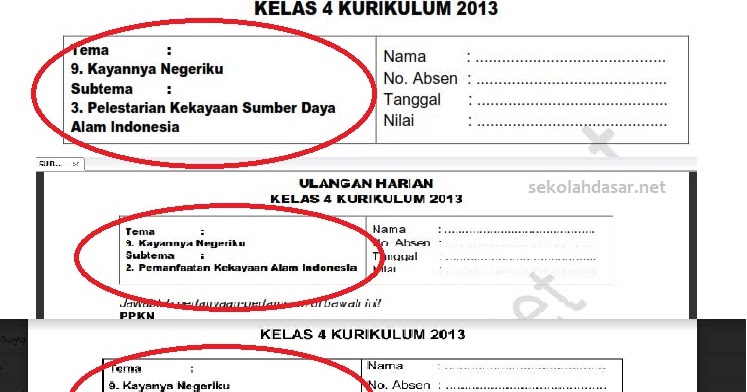 Ilmu Pengetahuan 10 Kumpulan Soal Ulangan Harian K 13 Kelas 4 Tema 9