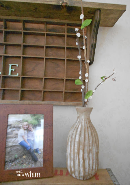 Thrift Store Vase Makeover and DIY Twig Flowers | Denise on a Whim