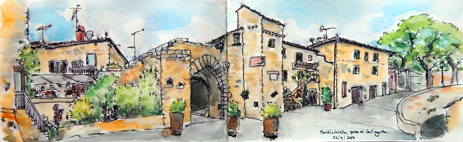 Urban Sketchers Italy Monticchiello Porta Di Sant Agata