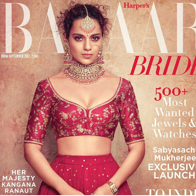 Kangana Ranaut On Bazaar Bride September 2017 Issue