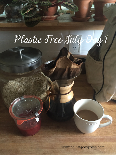 Plastic Free July Day 1 breakfast Plastic Free July Day 1 breakfast