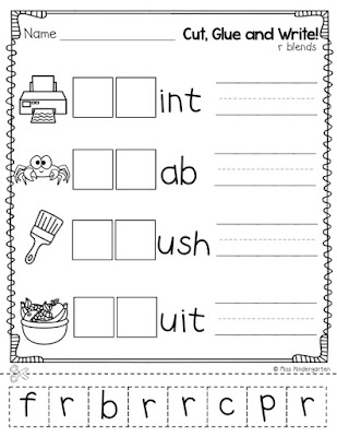 Letter Blends Practice Activities for Kindergarten - Miss Kindergarten