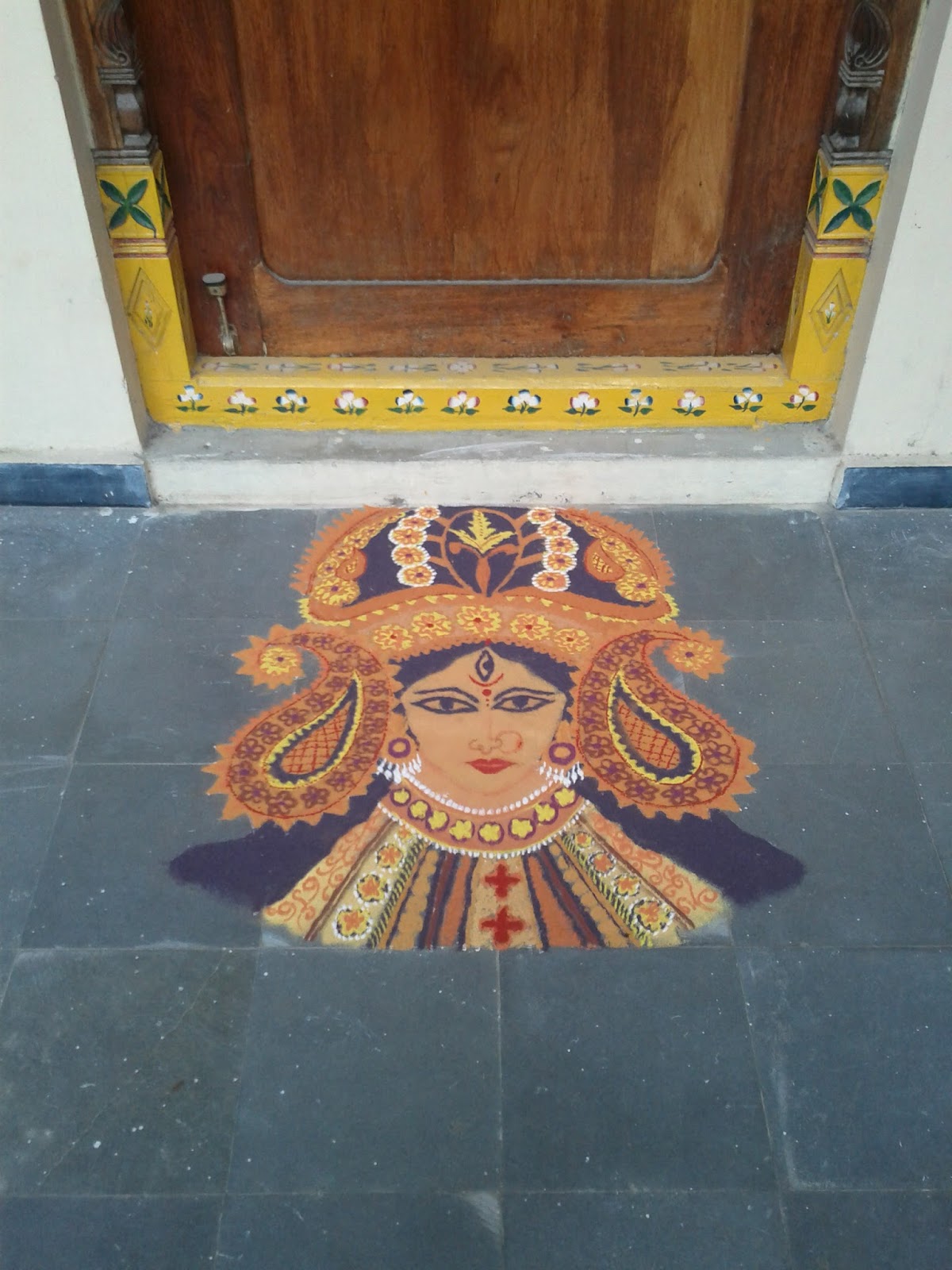 Hobby Crafts :): Goddess Durga rangoli