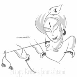 janmashtami drawing krishna