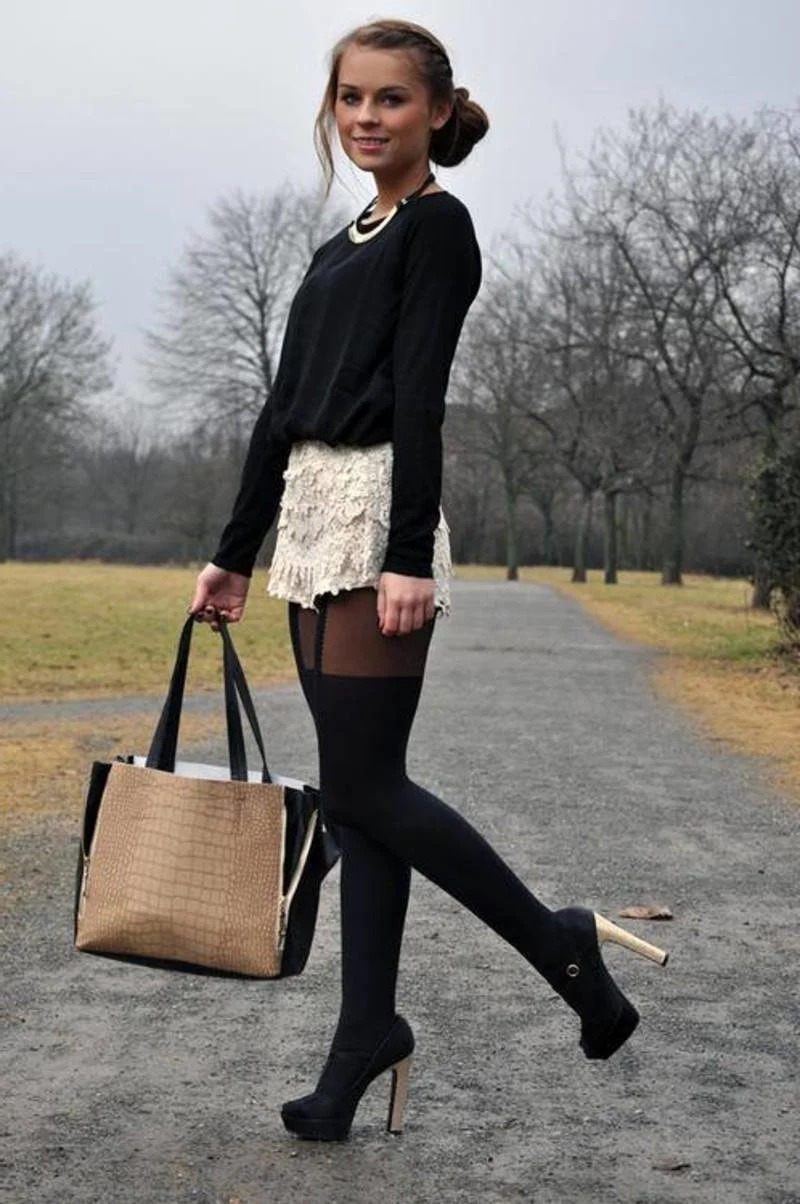 Women's Fashion Legwear Fashion Tights Street Style Outfit Ideas and ...