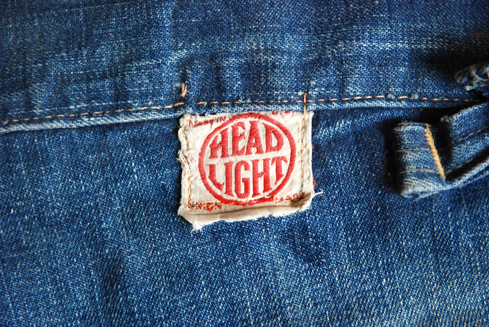 The Vintage Catalogue Rare 1940 HEADLIGHT Denim Jeans POCKET FLAPS