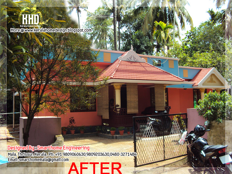 Before and after Modification of existing house Kerala