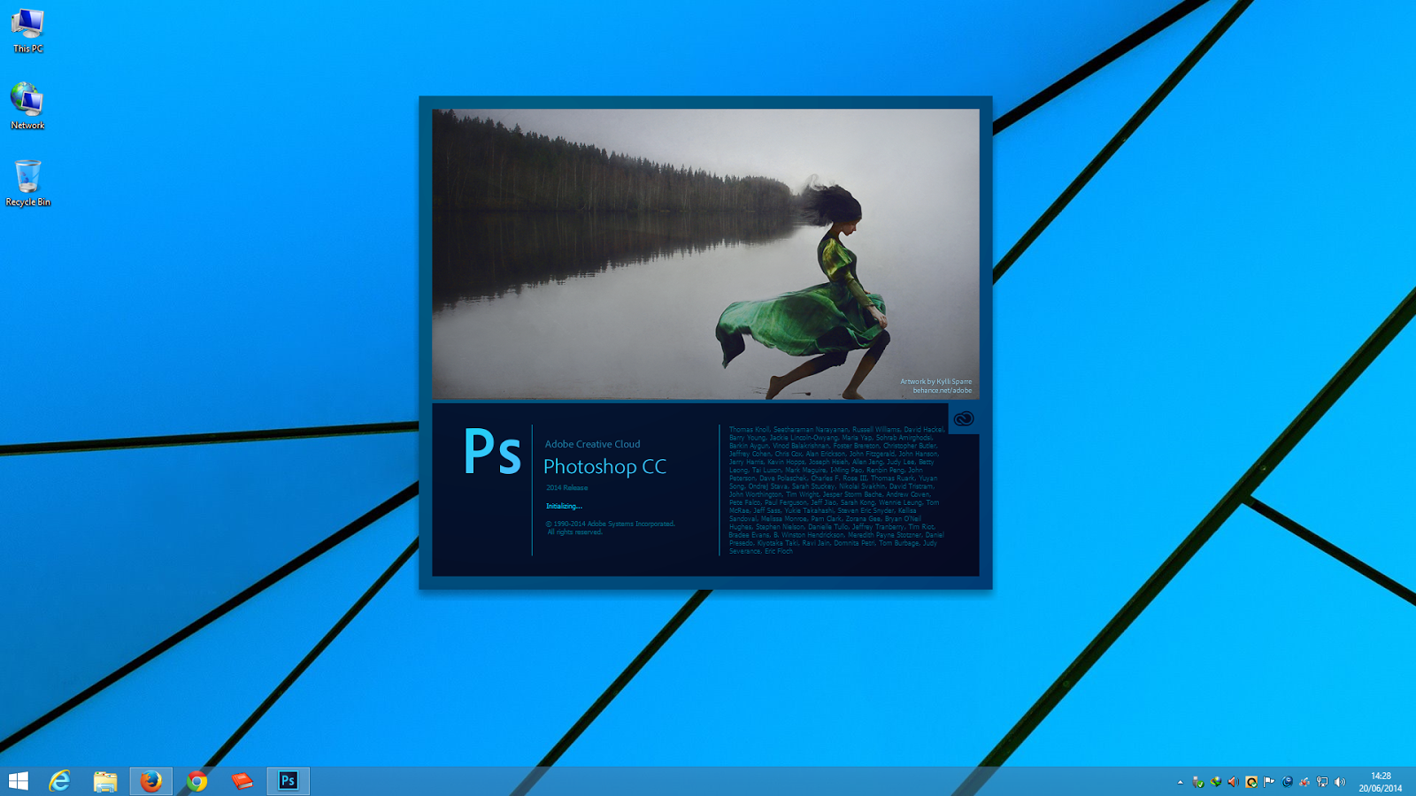 Start up Adobe Photoshop CC 2014