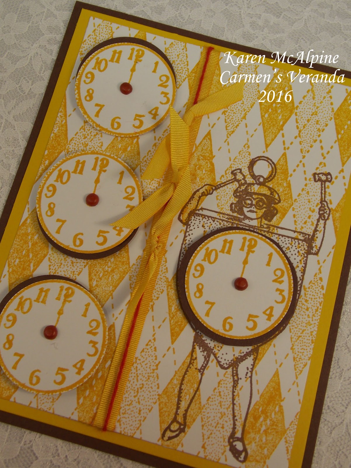 Dreaming and Creating Clock Lady Lost Coast Designs April Challenge