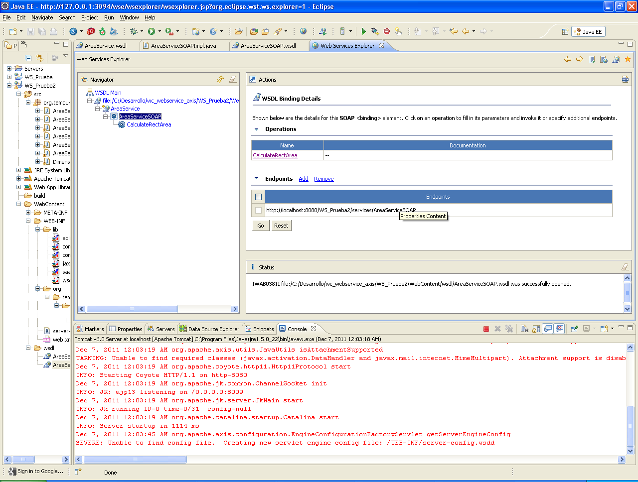 Java Frameworks & APIs: Web Services - Apache AXIS - Tutorial I