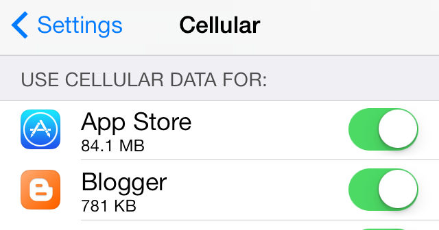 ForTechiesOnly: iOS 7 feature Gem : Cellular Data Usage statistics
