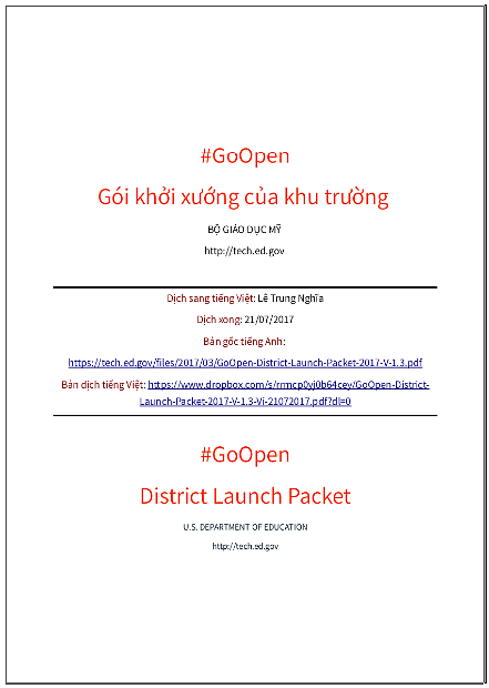 ‘#GoOpen gói khởi xướng của khu trường’ - bản dịch sang tiếng Việt