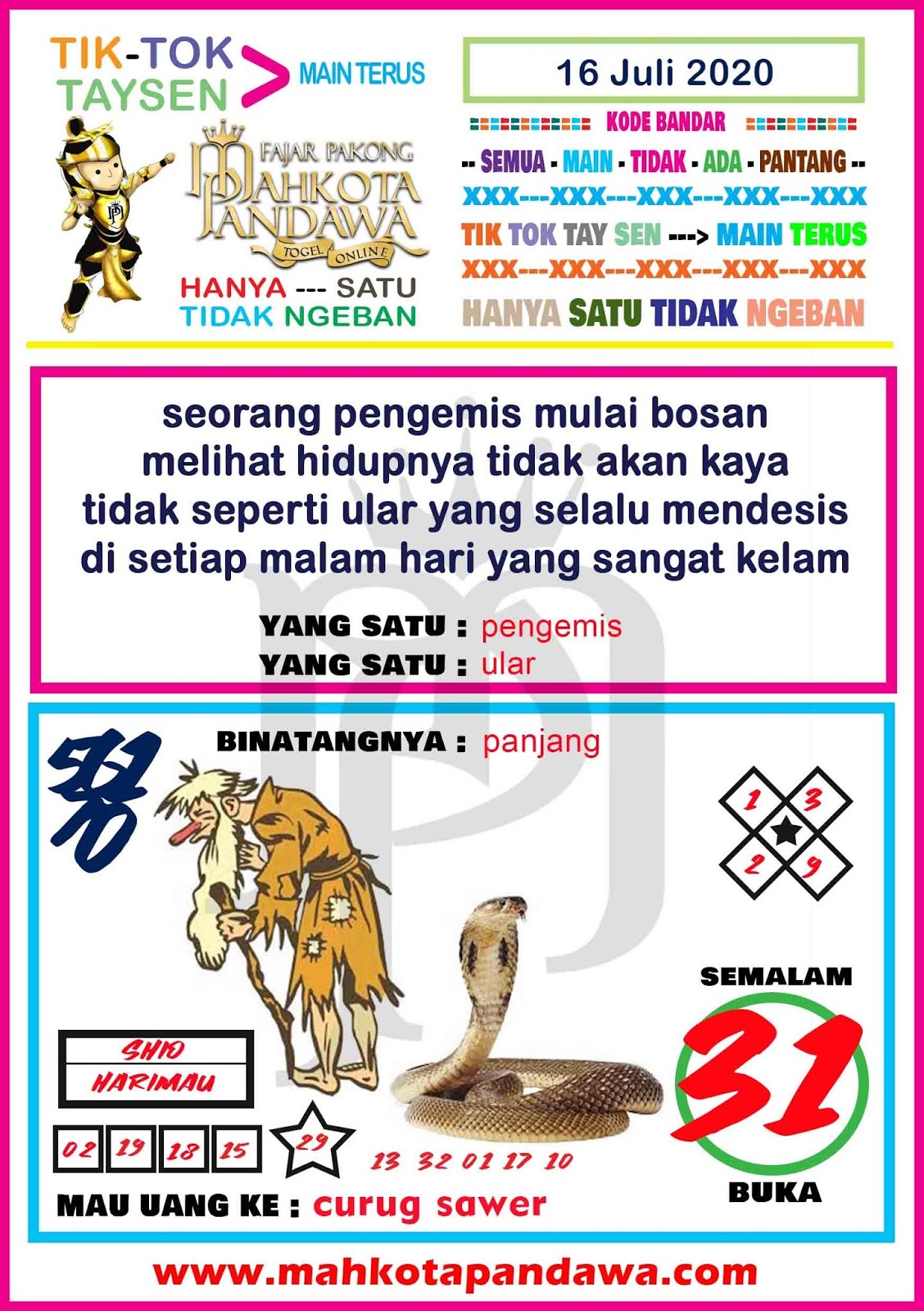 Prediksi Syair Hk 16 Juli 2020 Keraton4d