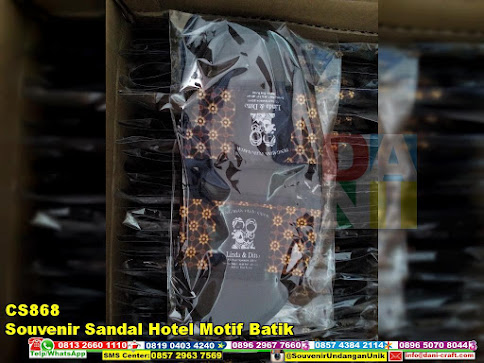 jual Souvenir Sandal Hotel Motif Batik