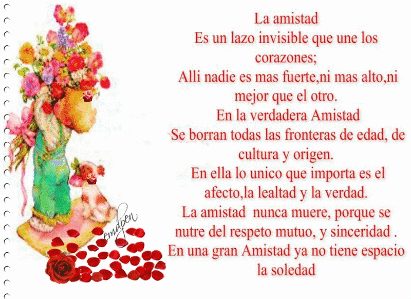 El mundo de paz en nosotros: Imágenes con frases de Amor y Amistad 2º