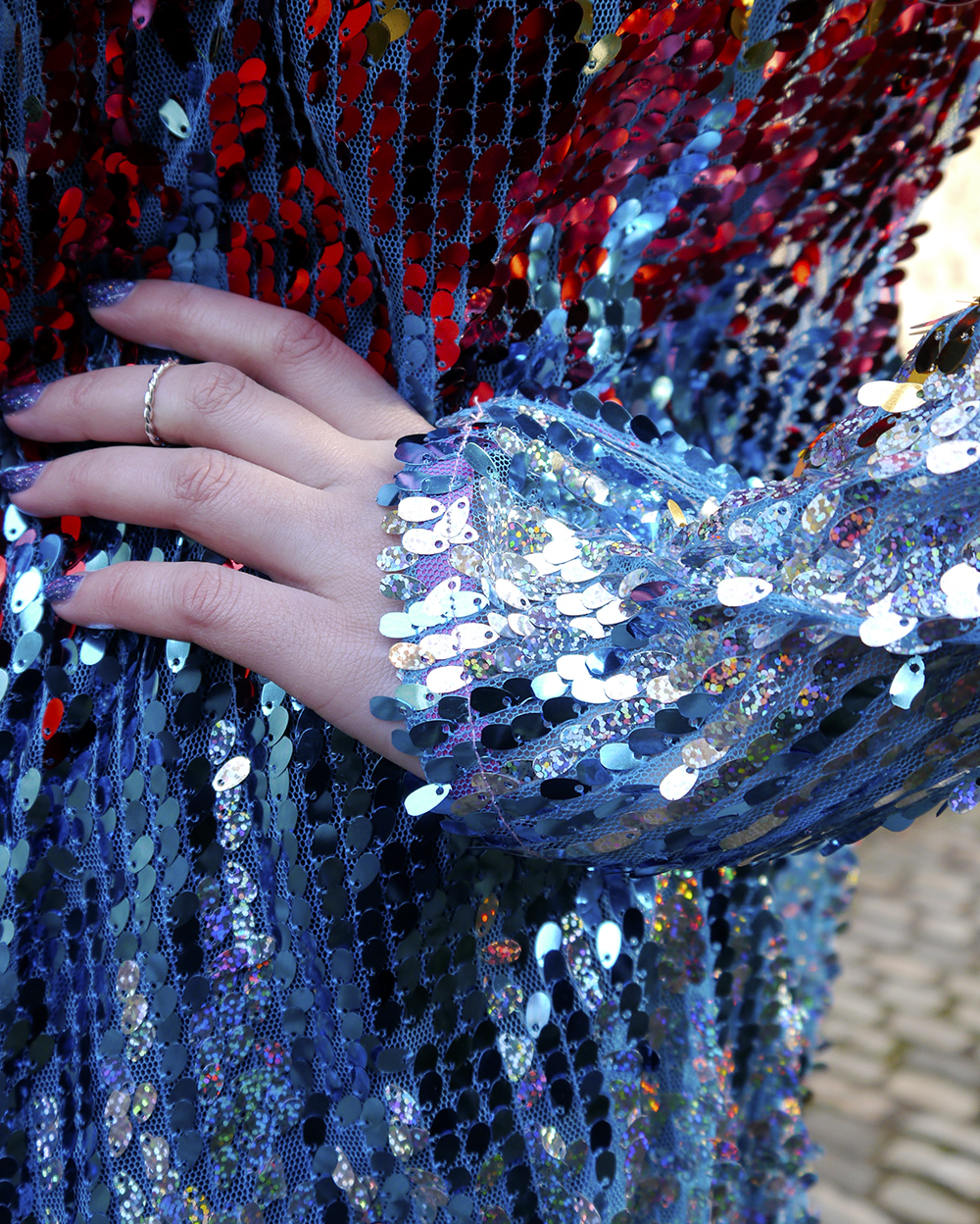 rainbow sequin isolated heroes jacket sleeve details rainbow sequin isolated heroes jacket sleeve details