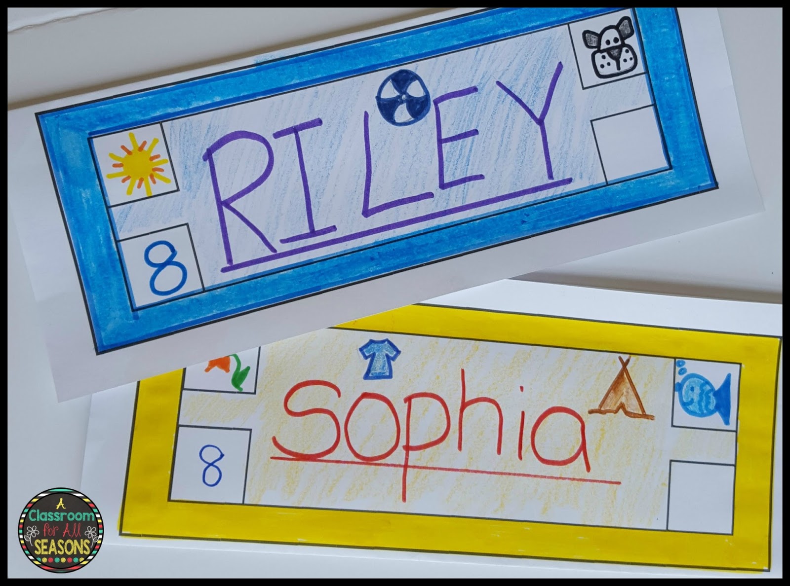Back To School Activity Name Tag Glyph A Classroom For All Seasons