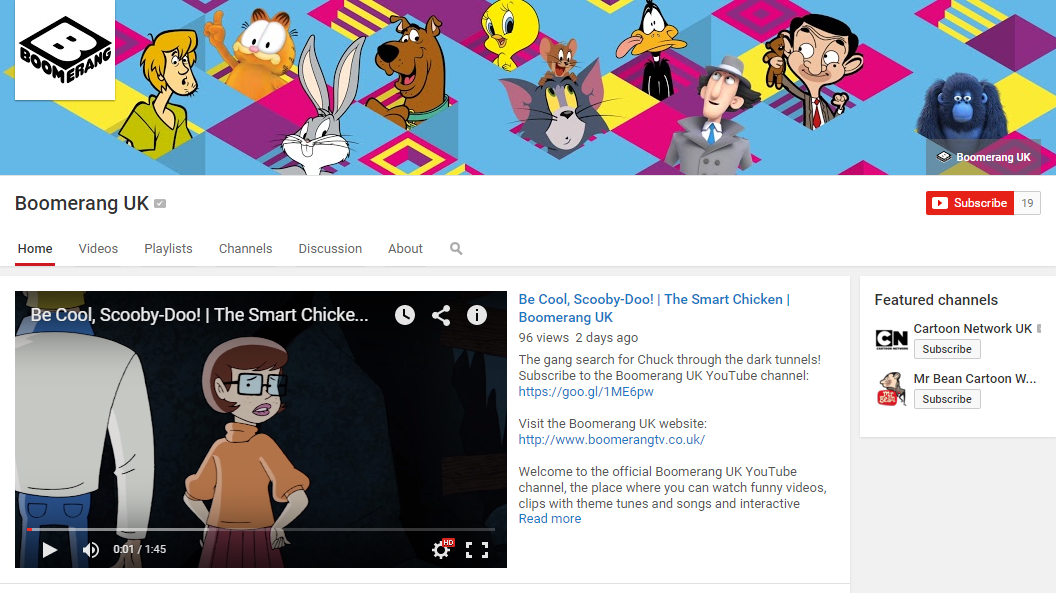 Boomerang UK and Ireland Boomerang UK Launches official YouTube channel