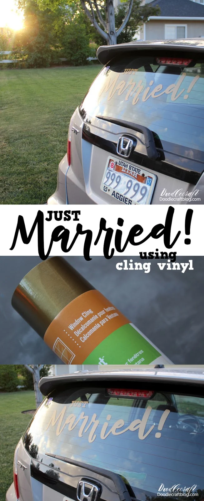Cricut Explore Air 2: Just Married Cling Vinyl