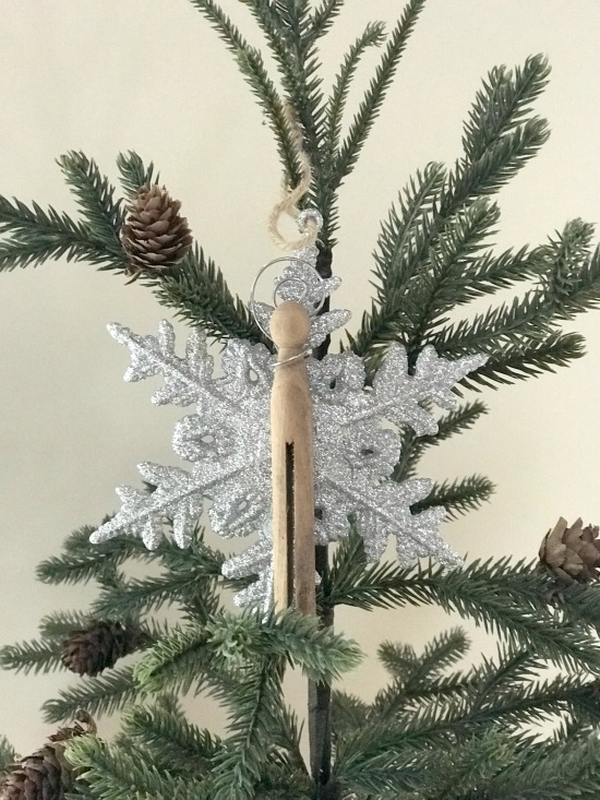 Vintage Clothespin Angel Ornament