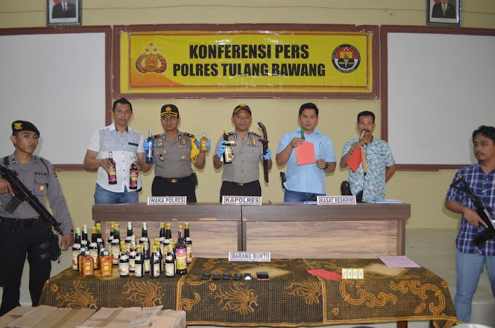56 Tersangka Berhasil Diungkap Polres Tulang Bawang Selama Operasi Cempaka Krakatau 2018
