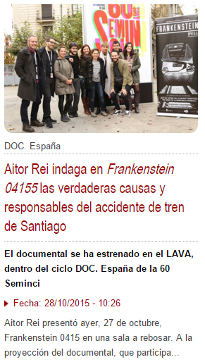 Frankenstein 04155 se presentó ayer en la Seminci 2015 de Valladolid