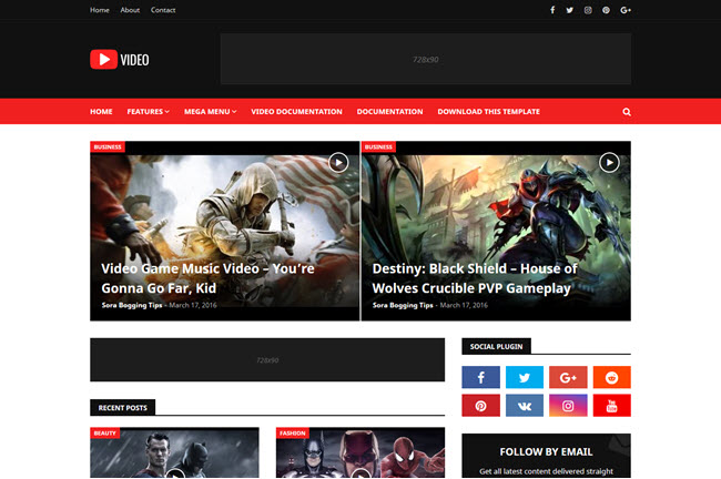 Video - Blogger Template