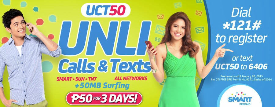 Smart offers Unli Call & Text 50 valid for 3 days +50mb ...