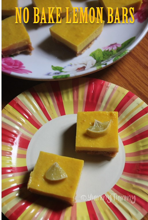 No Bake Lemon Bars Recipe Yummy Tummy