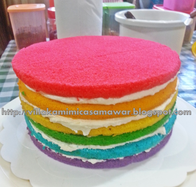 Villakamimicasamawar: Kek Pelangi a.k.a. Rainbow Cake