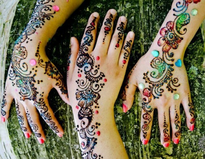 Arabic Colorful Henna Designs
