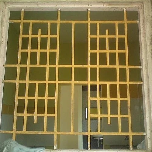 Window bars mounted in the casement in the Philippines.