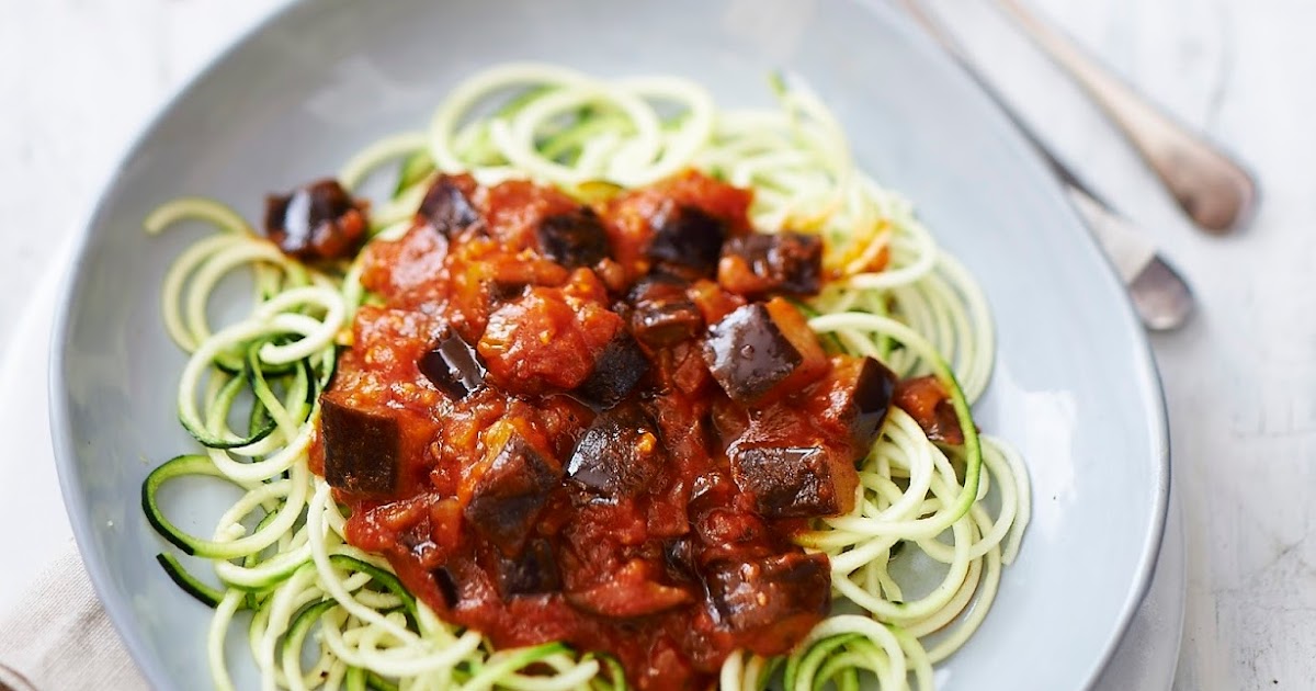 How To Make Aubergine Sauce with Courgette Spaghetti... I Wasn't