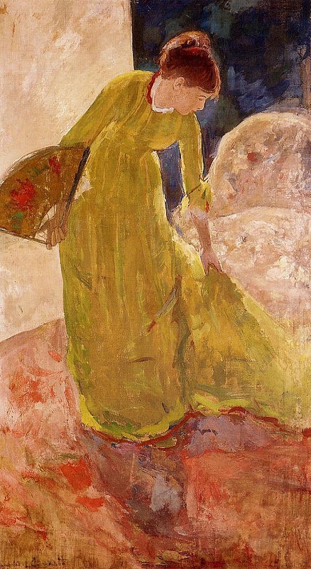 Mary Cassatt - Стоящая женщина с веером